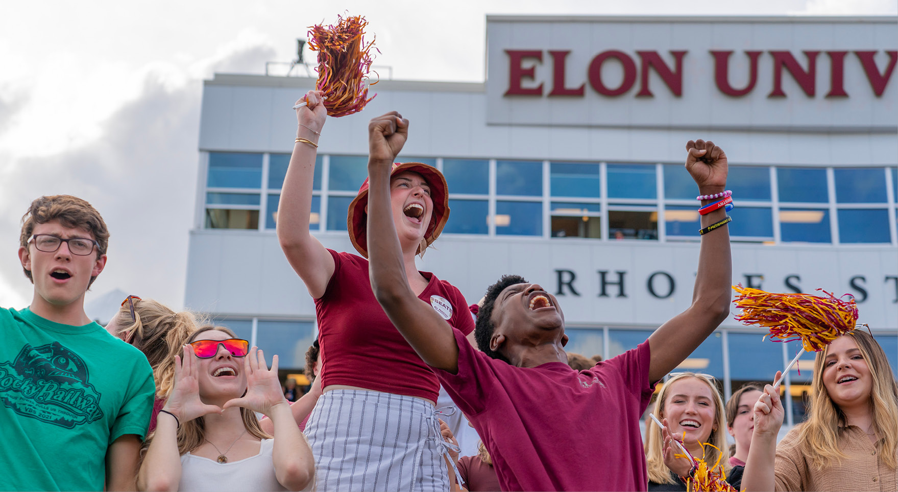 Elon University Students Cheering Elon University Students Cheering